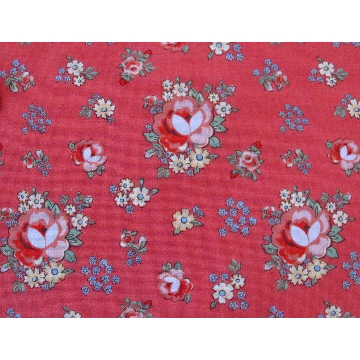 Rosenstoff rosa Dots and Posies Patchworkstoff