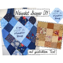Nähpaket Shopper mit Text ocker