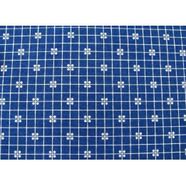 Designerstoff blau weiß Prim Patchworkstoff