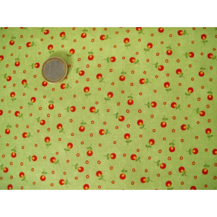 Designerstoff grün Block Party Patchworkstoff