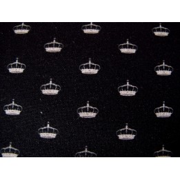 Patchworkstoff Kronen Queen Bee schwarz Quiltstoff