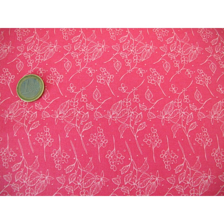 Patchworkstoff Blumenstoff rosa rot Abbie´s Garden