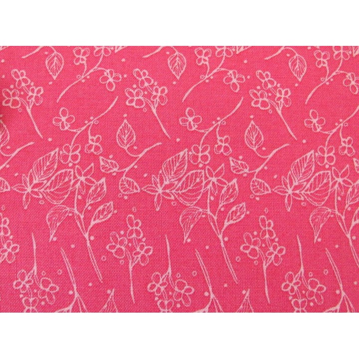 Patchworkstoff Blumenstoff rosa rot Abbie´s Garden