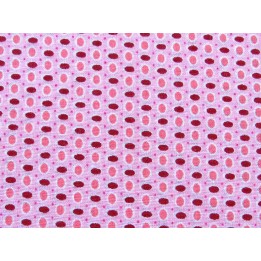 Baumwollstoff Ellipsen rosa pink weiß