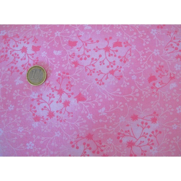Baumwollstoff Streublümchenstoff rosa