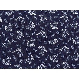 Blumenstoff American Gathering Patchworkstoff blau