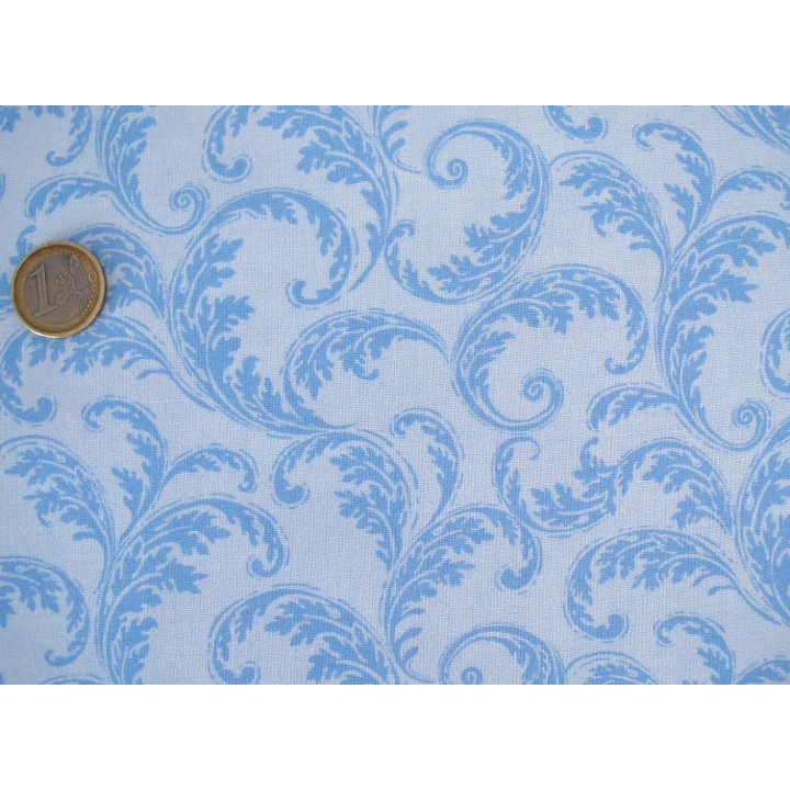 Patchworkstoff Rankenstoff hellblau French Scroll