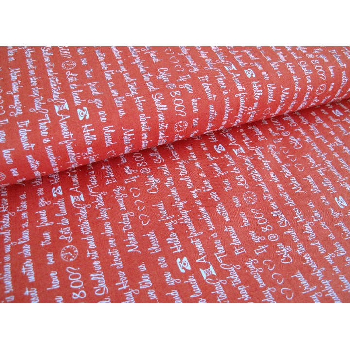 Designerstoff Hello My Friend Patchworkstoff Text