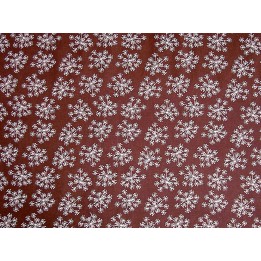 Stoff Blumen braun