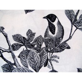 Quiltstoff Vögel schwarz weiß Classic Caskata