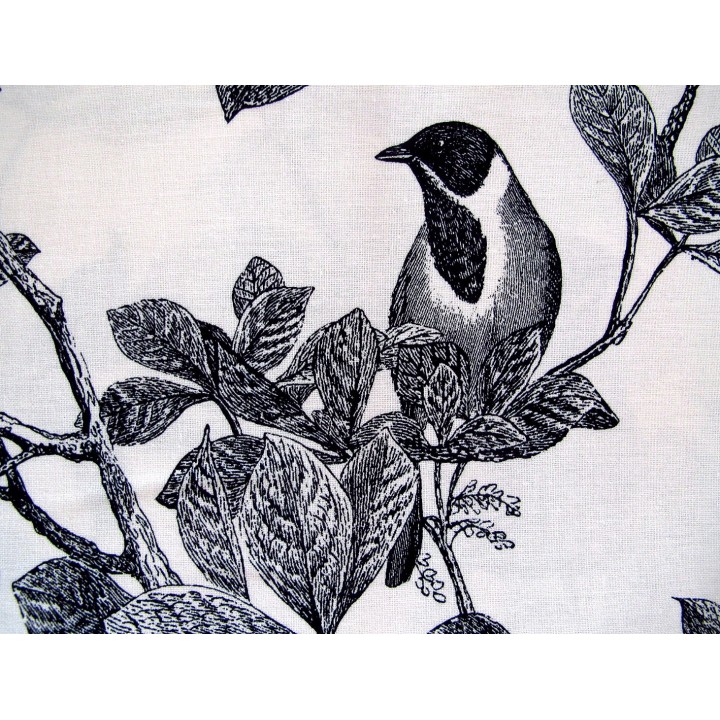 Quiltstoff Vögel schwarz weiß Classic Caskata