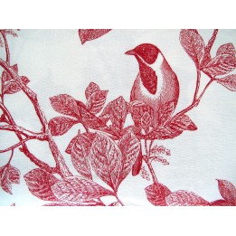 Quiltstoff Vögel rot weiß Classic Caskata