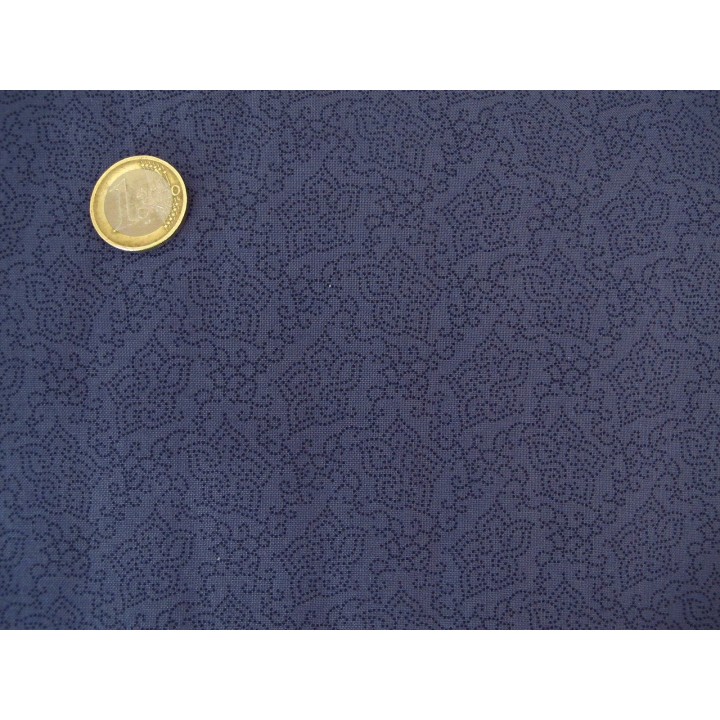 Blumenstoff Seeds of Glory dunkelblau Quiltstoff