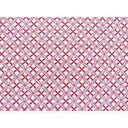 Designerstoff Ornamente Scarlet Stitches Patchworkstoff