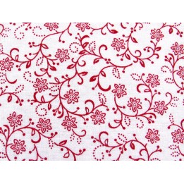 Blumenstoff rot Scarlet Stitches Quiltstoff
