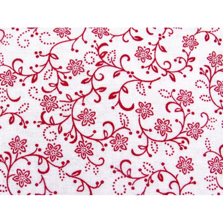 Blumenstoff rot Scarlet Stitches Quiltstoff