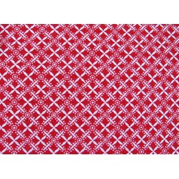Ornamentstoff rot Scarlet Stitches Quiltstoff