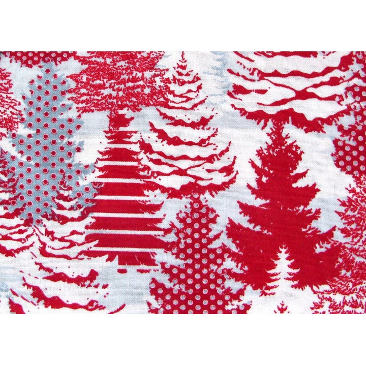 Weihnachtsstoff Tannen Holiday Lane Quiltstoff