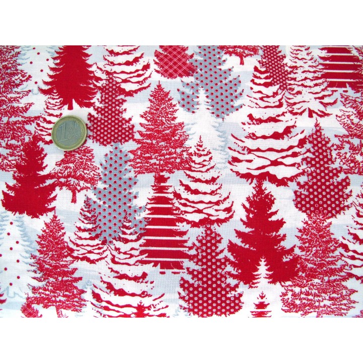 Weihnachtsstoff Tannen Holiday Lane Quiltstoff