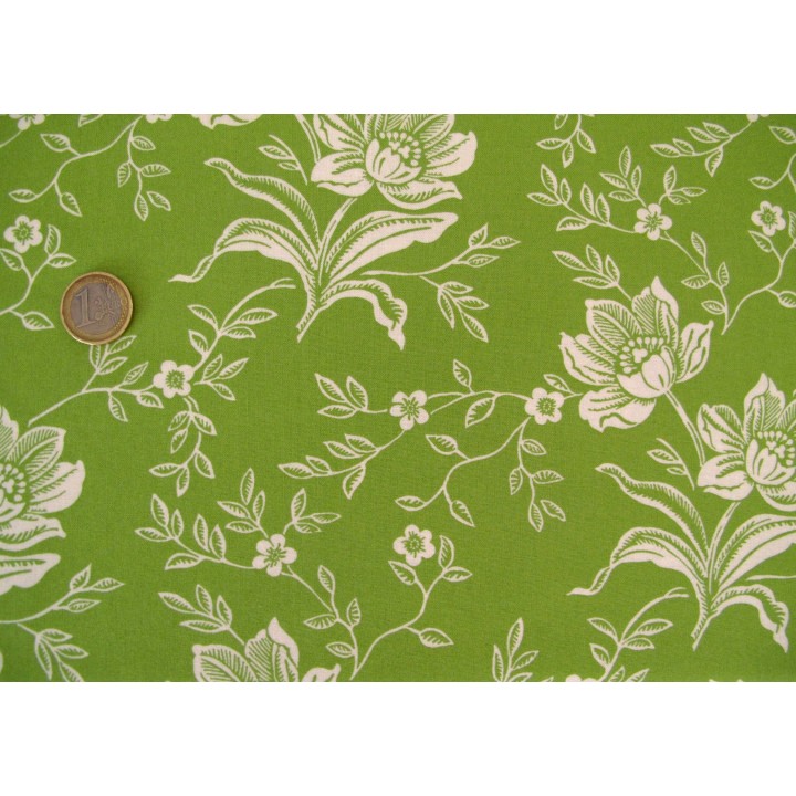 Blumenstoff grün Christmas Figs Patchworkstoff