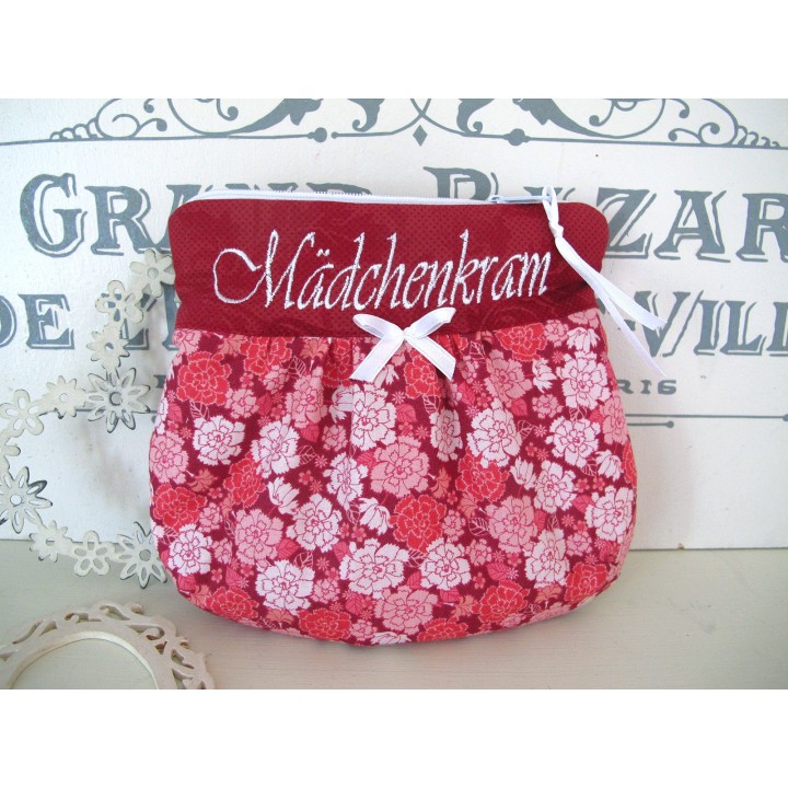 Kosmetiktasche  rot rosa