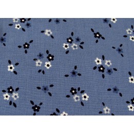 Blumenstoff Liana Patchworkstoff blau