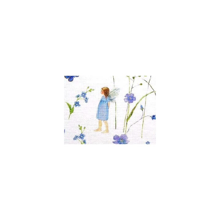 Stoff Elfen blau creme