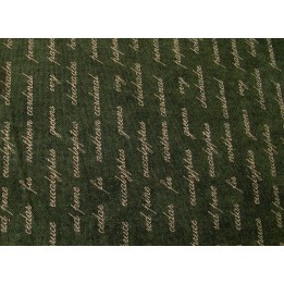 Patchworkstoff Text Schrift dunkelgrün Forever Green Quiltstoff