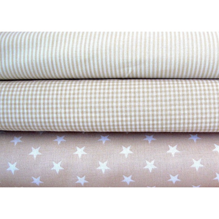 Stoffpaket baumwolle beige