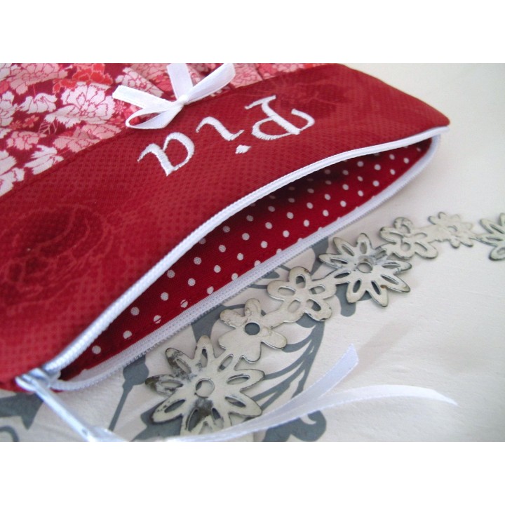 Kosmetiktasche  rot rosa