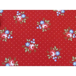 Blumenstoff rot Belle Isle Quiltstoff
