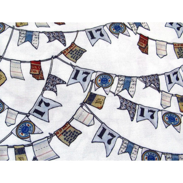 Quiltstoff Wimpel Set Sail Patchworkstoff