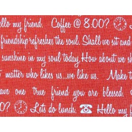 Designerstoff Hello My Friend Patchworkstoff Text