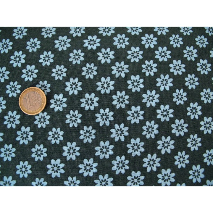 Blumenstoff Boston Commons blau Patchworkstoff