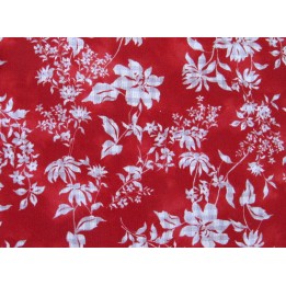 Patchworkstoff Blumenstoff Country Floral rot