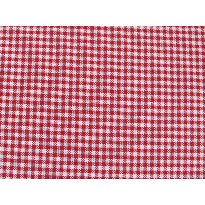 Webstoff Vicky-Karo rot creme Westfalenstoffe Bern