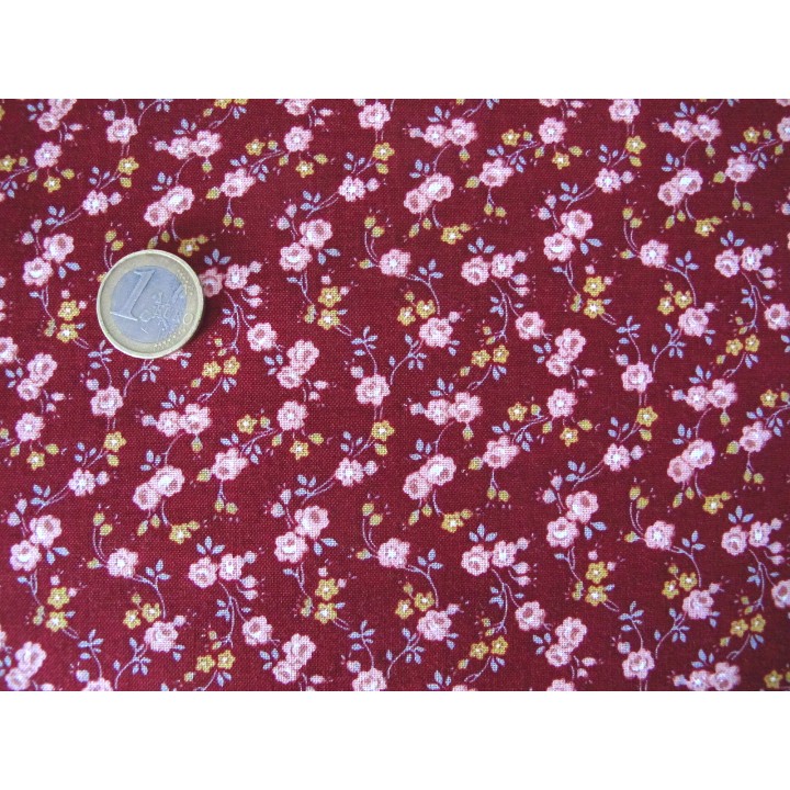 Rosenstoff Exquisite rot Patchworktstoff