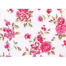 Westfalenstoff Rosenstoff pink weiß
