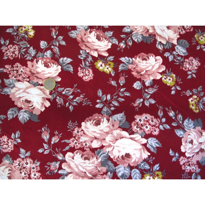 Rosenstoff Exquisite rot Quiltstoff