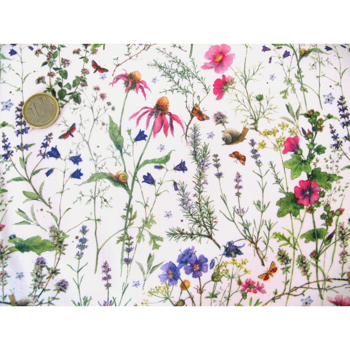 Stoffpaket Blumen Punkte Sommerstoffe Baumwolle Stoff acufactum