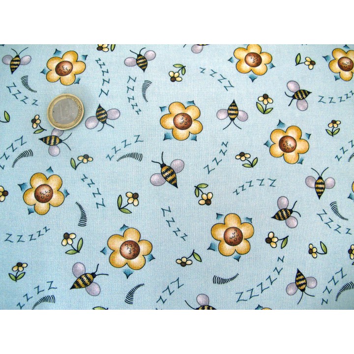 Patchworkstoff Bienen Nature`s Choir