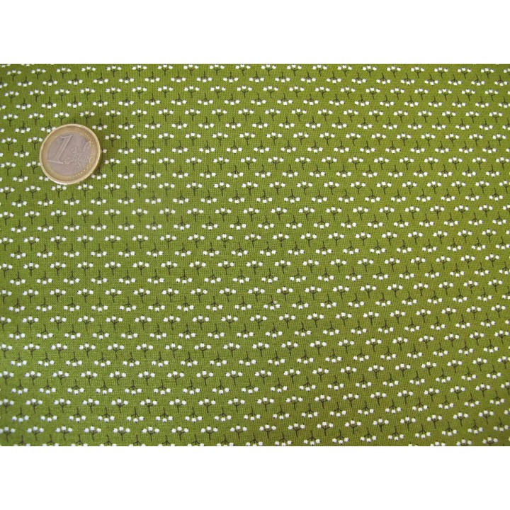 Patchworkstoff Beeren grün Red Barn Christmas