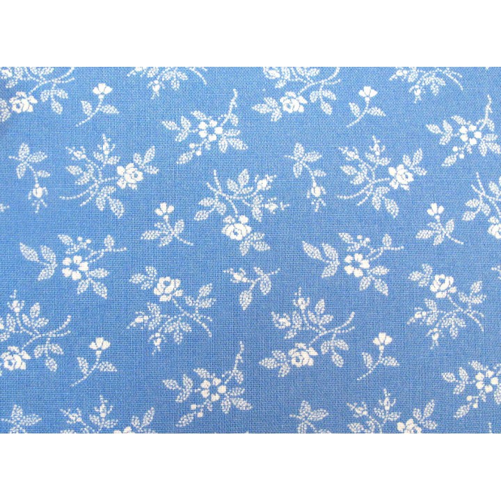 Rosenstoff Crystal Lane blau Quiltstoff