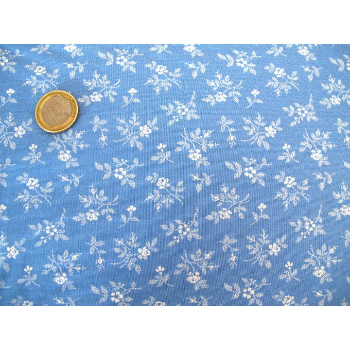Rosenstoff Crystal Lane blau Quiltstoff