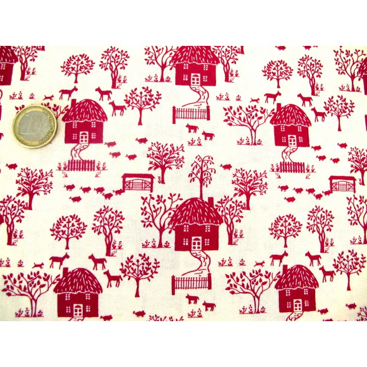 Quiltstoff ländlich Cottage Garden