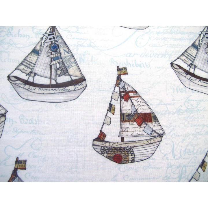 Patchworkstoff Segelboote Set Sail