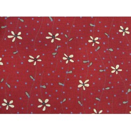 Blumenstoff rot S is for Sew Quiltstoff