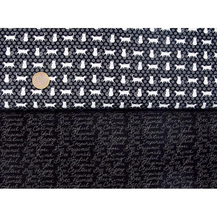Stoffpaket schwarz grau