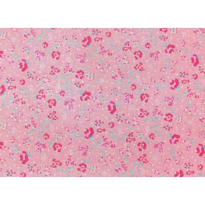 Stoff Streublümchen rosa