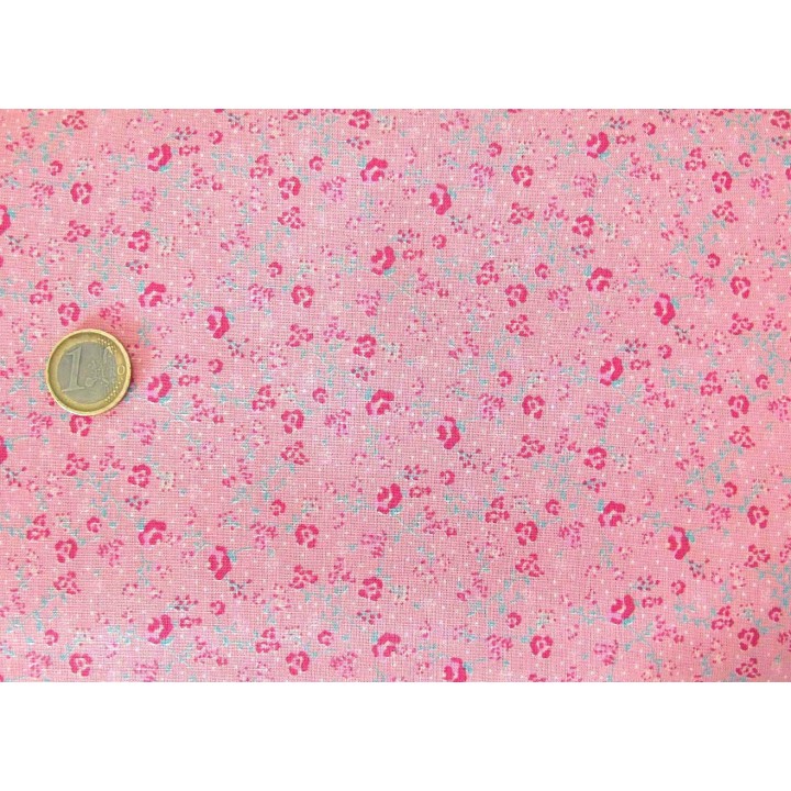 Stoff Streublümchen rosa